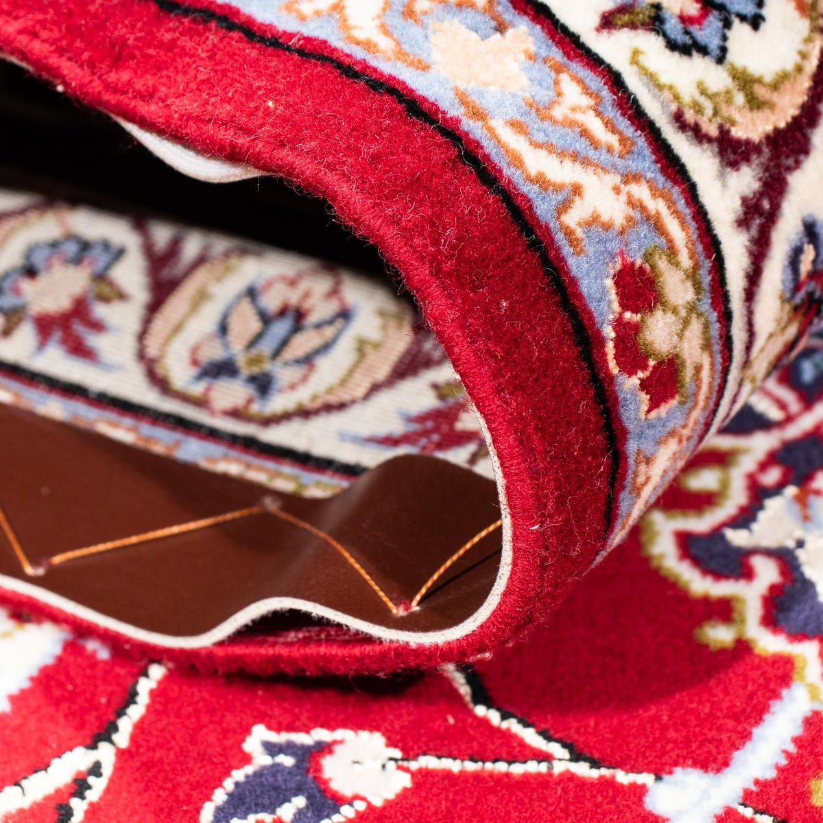 Persisk matta - Isfahan - Premium - 227 x 164 cm - mörkröd