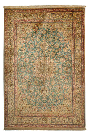 Silk Carpet - Ghom Silk - Premium - 216 x 132 cm - mörkblå