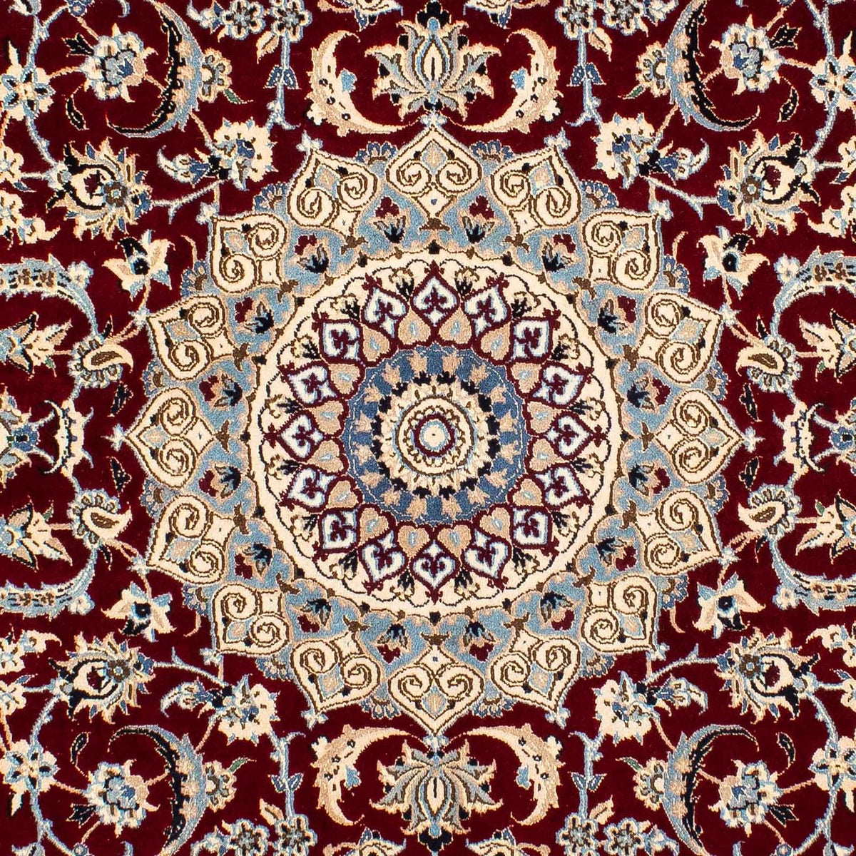 Persisk matta - Nain - Royal - 242 x 155 cm - mörkröd