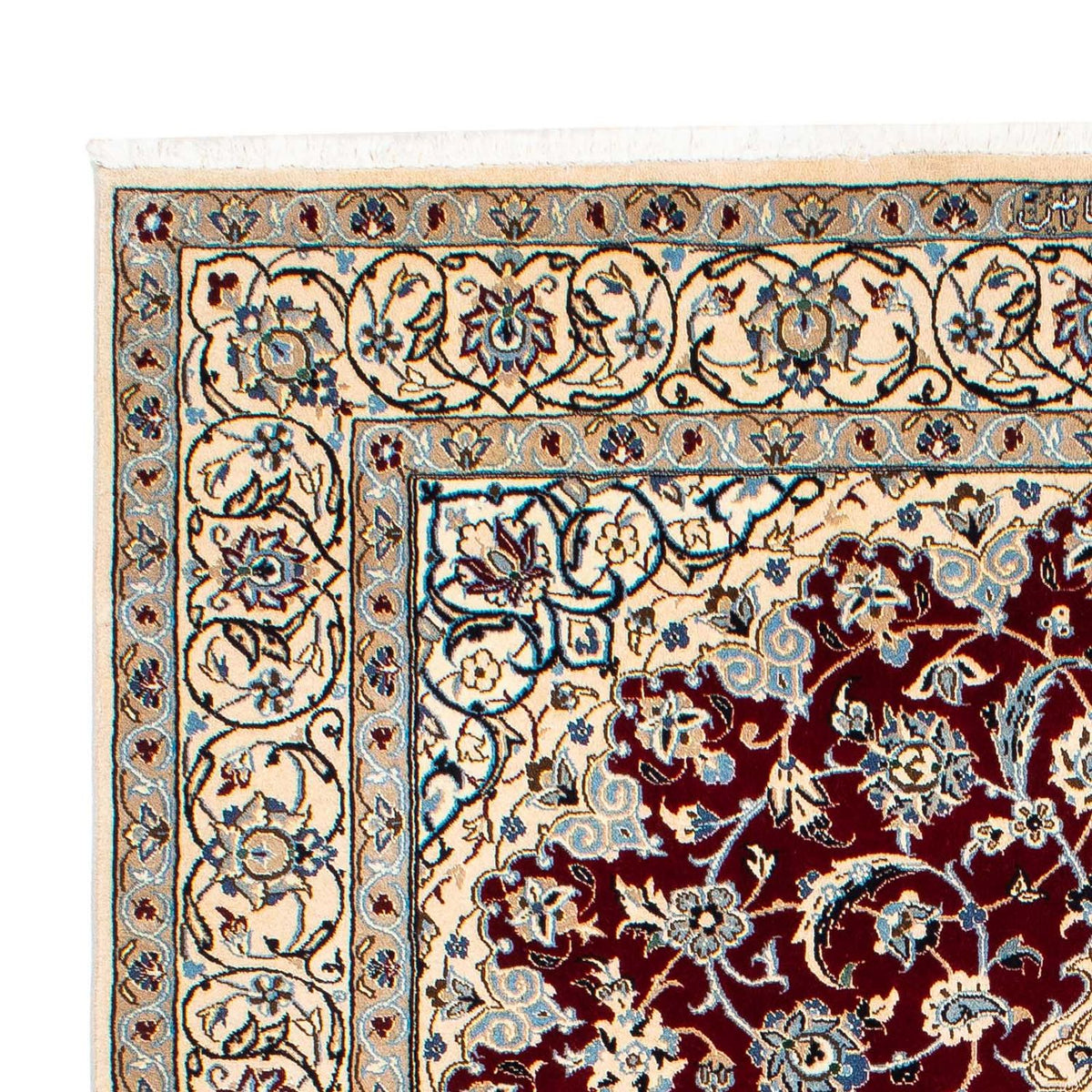 Persisk matta - Nain - Royal - 242 x 155 cm - mörkröd