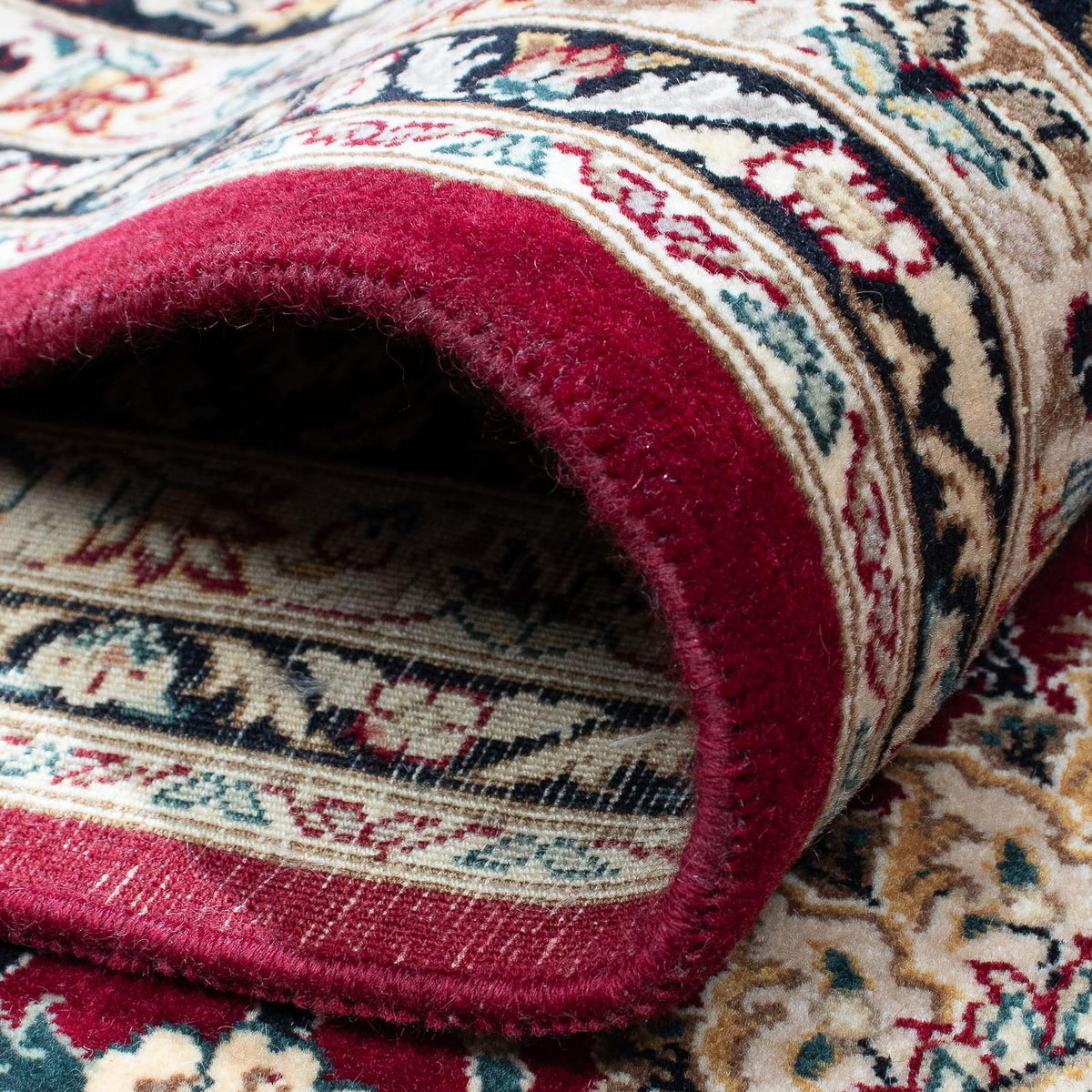 Vintage matta - 305 x 244 cm - mörkröd