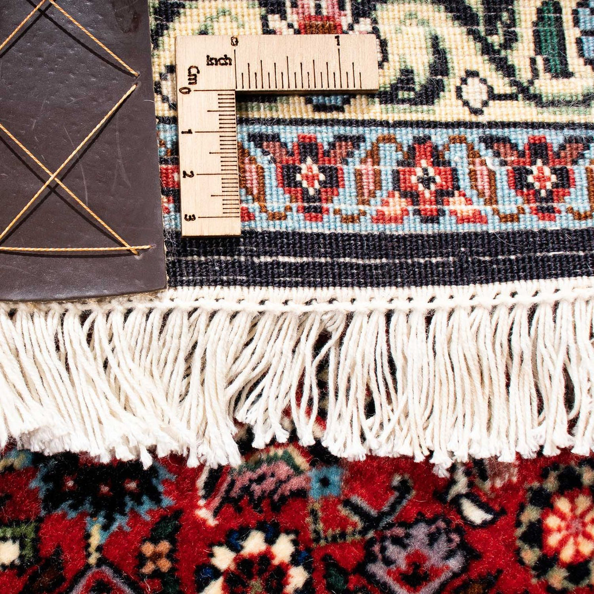 Persisk matta - Bijar - 252 x 170 cm - mörkröd