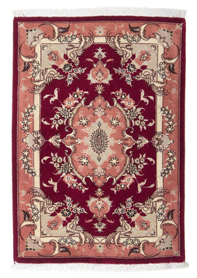 Persisk matta - Tabriz - Royal - 85 x 61 cm - mörkröd