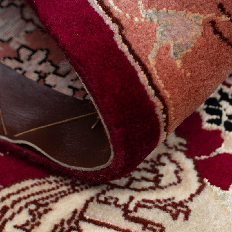 Persisk matta - Tabriz - Royal - 85 x 61 cm - mörkröd