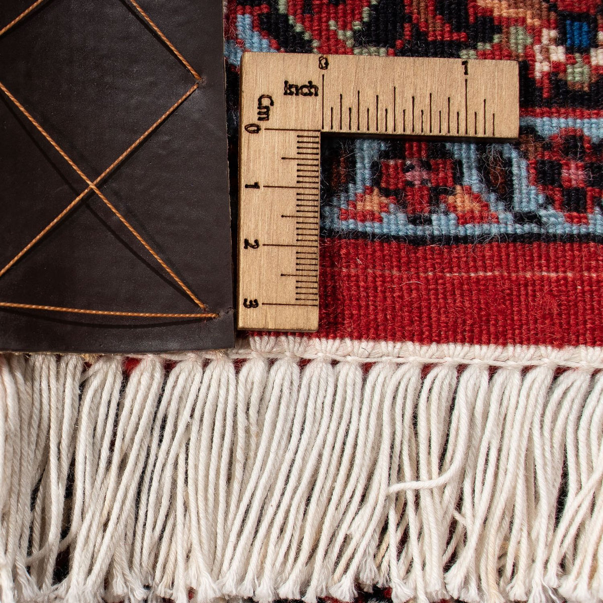 Persisk matta - Bijar - 302 x 203 cm - mörkröd