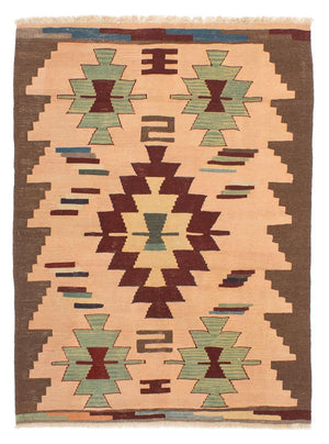 Kelim Carpet - orientalisk matta - 158 x 120 cm - ljusbrun