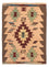 Kelim Carpet - orientalisk matta - 158 x 120 cm - ljusbrun