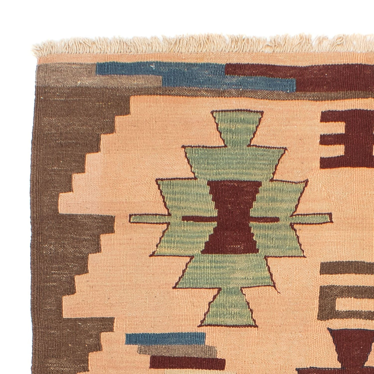 Kelim Carpet - orientalisk matta - 158 x 120 cm - ljusbrun