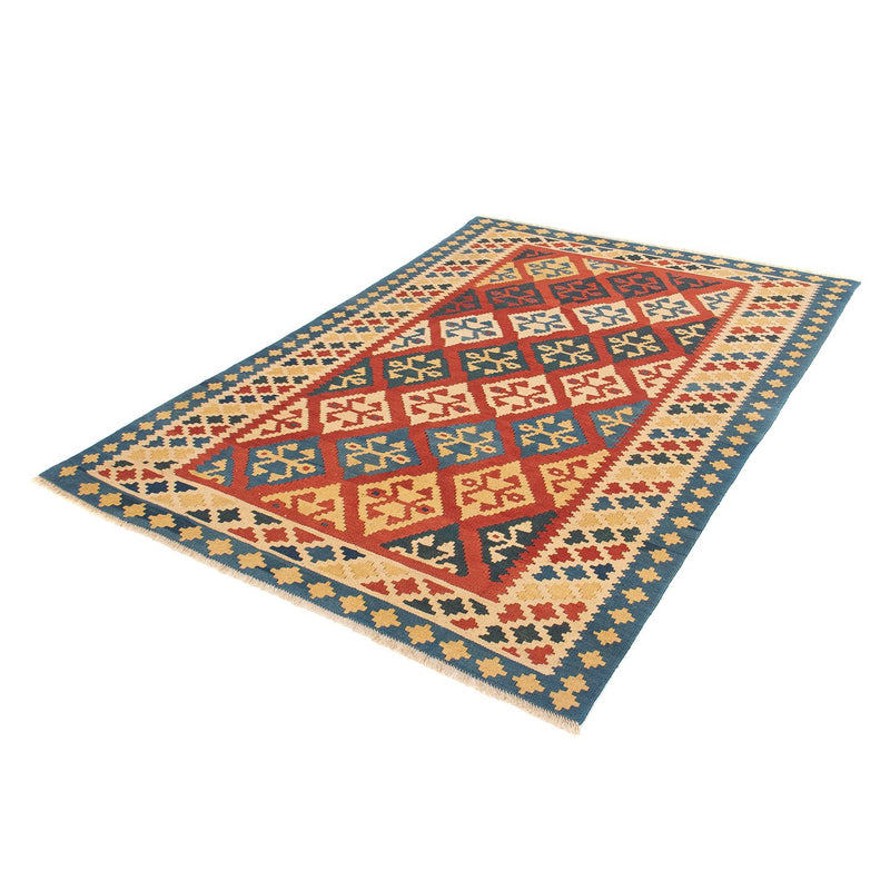 Kelim Carpet - orientalisk matta - 217 x 142 cm - mörkröd