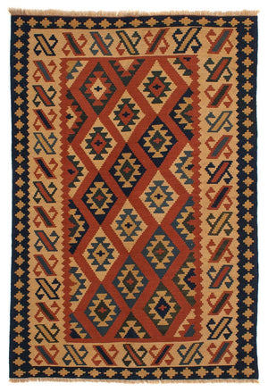Kelim Carpet - orientalisk matta - 210 x 149 cm - brun