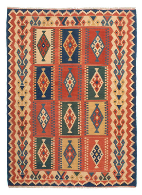 Kelim Carpet - orientalisk matta - 215 x 163 cm - flerfärgad