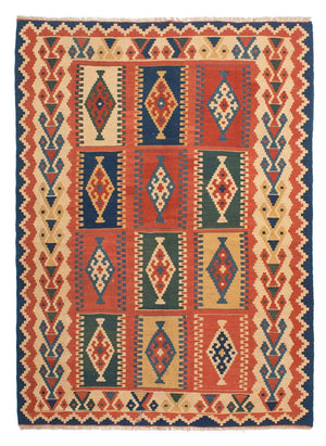 Kelim Carpet - orientalisk matta - 215 x 163 cm - flerfärgad