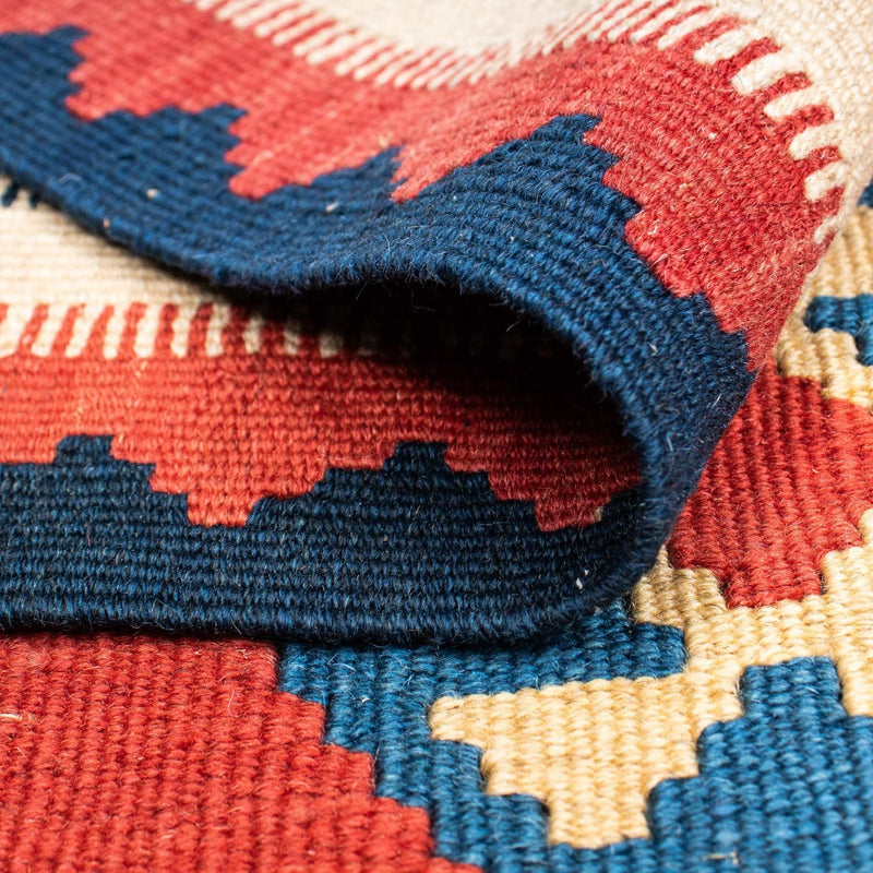 Kelim Carpet - orientalisk matta - 195 x 156 cm - röd