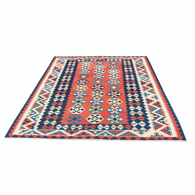 Kelim Carpet - orientalisk matta - 195 x 156 cm - röd