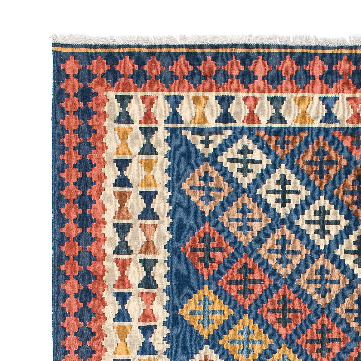 Kelim Carpet - orientalisk matta - 200 x 155 cm - flerfärgad