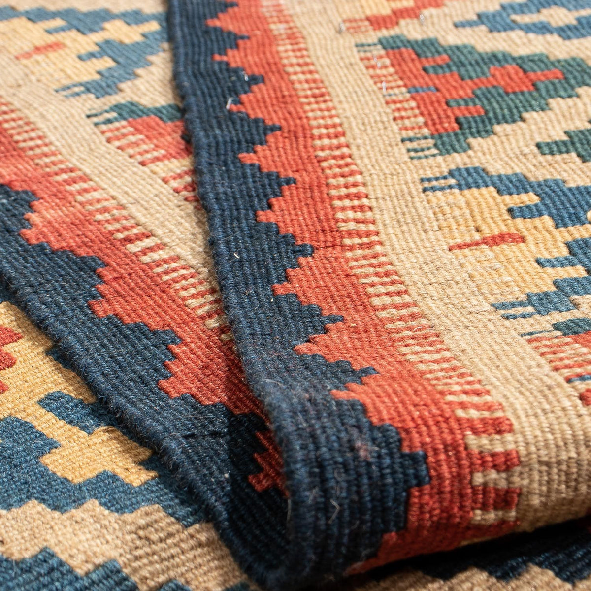 Kelim Carpet - orientalisk matta - 203 x 158 cm - flerfärgad