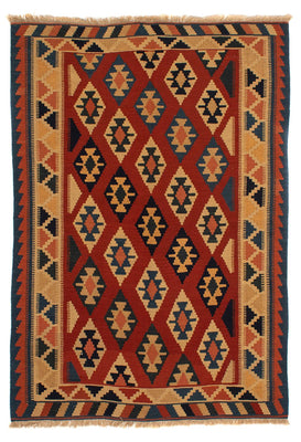 Kelim Carpet - orientalisk matta - 200 x 153 cm - rost