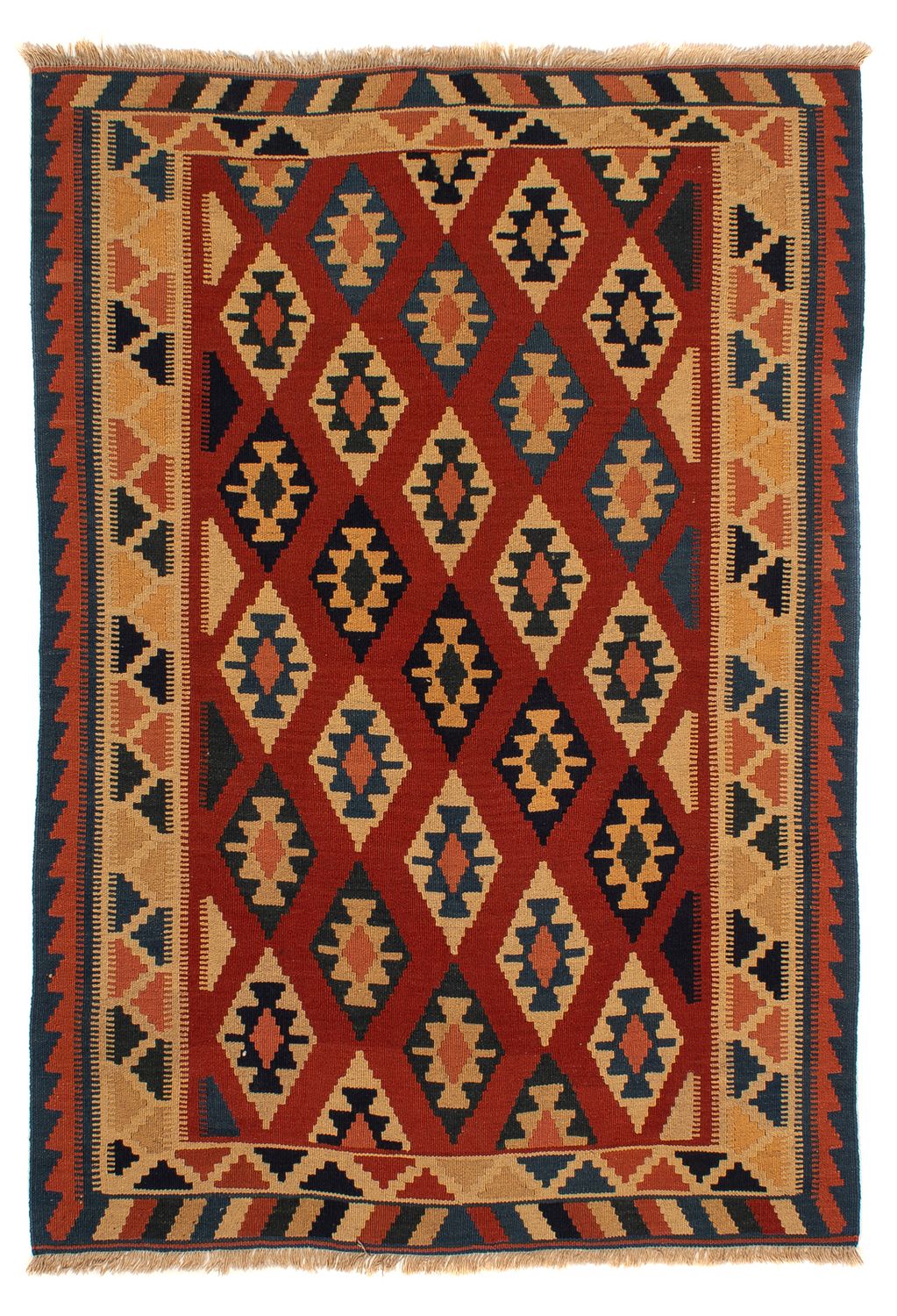 Kelim Carpet - orientalisk matta - 200 x 153 cm - rost