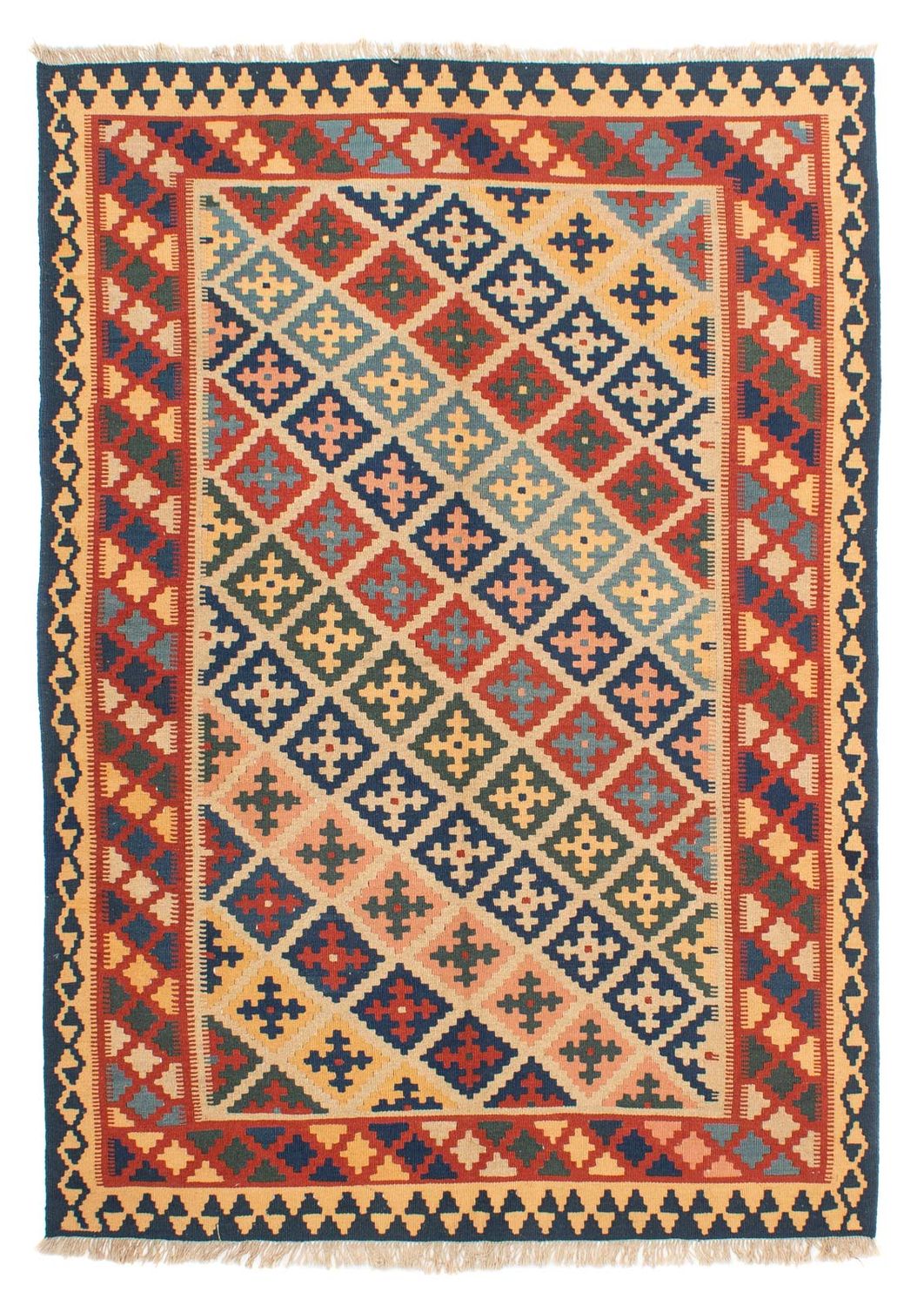 Kelim Carpet - orientalisk matta - 221 x 164 cm - flerfärgad