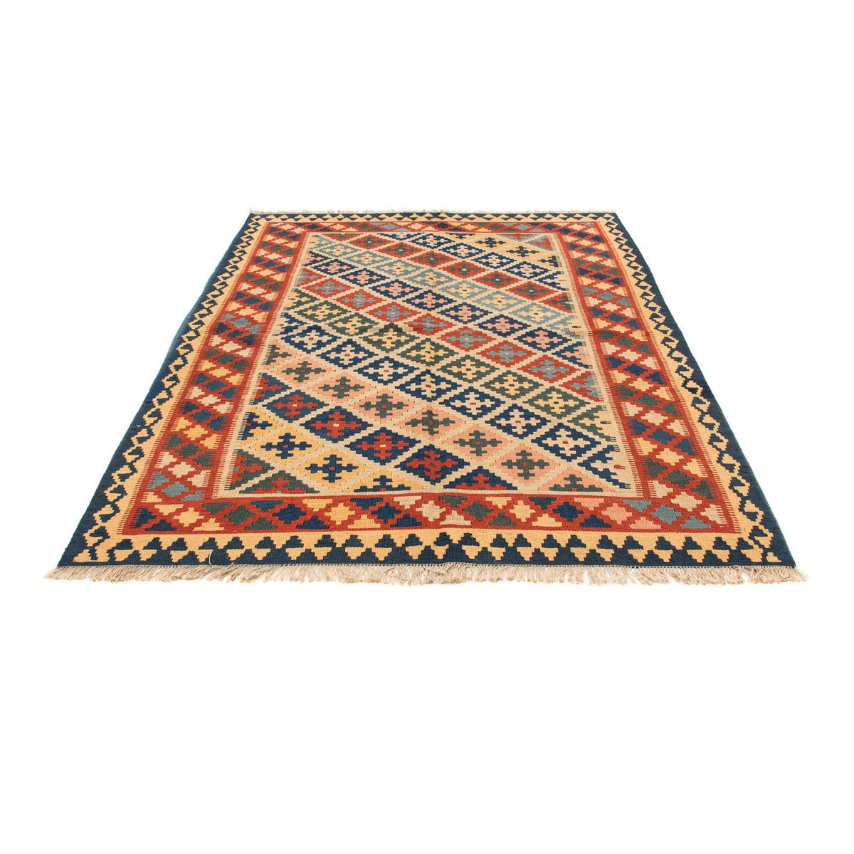 Kelim Carpet - orientalisk matta - 221 x 164 cm - flerfärgad