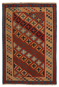 Kelim Carpet - orientalisk matta - 210 x 158 cm - flerfärgad