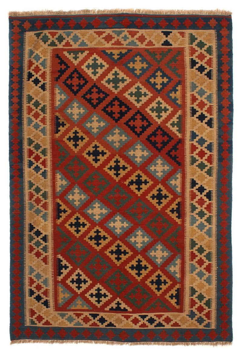 Kelim Carpet - orientalisk matta - 210 x 158 cm - flerfärgad
