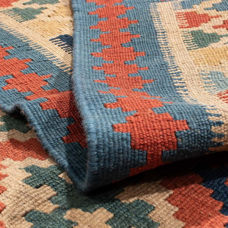 Kelim Carpet - orientalisk matta - 210 x 158 cm - flerfärgad