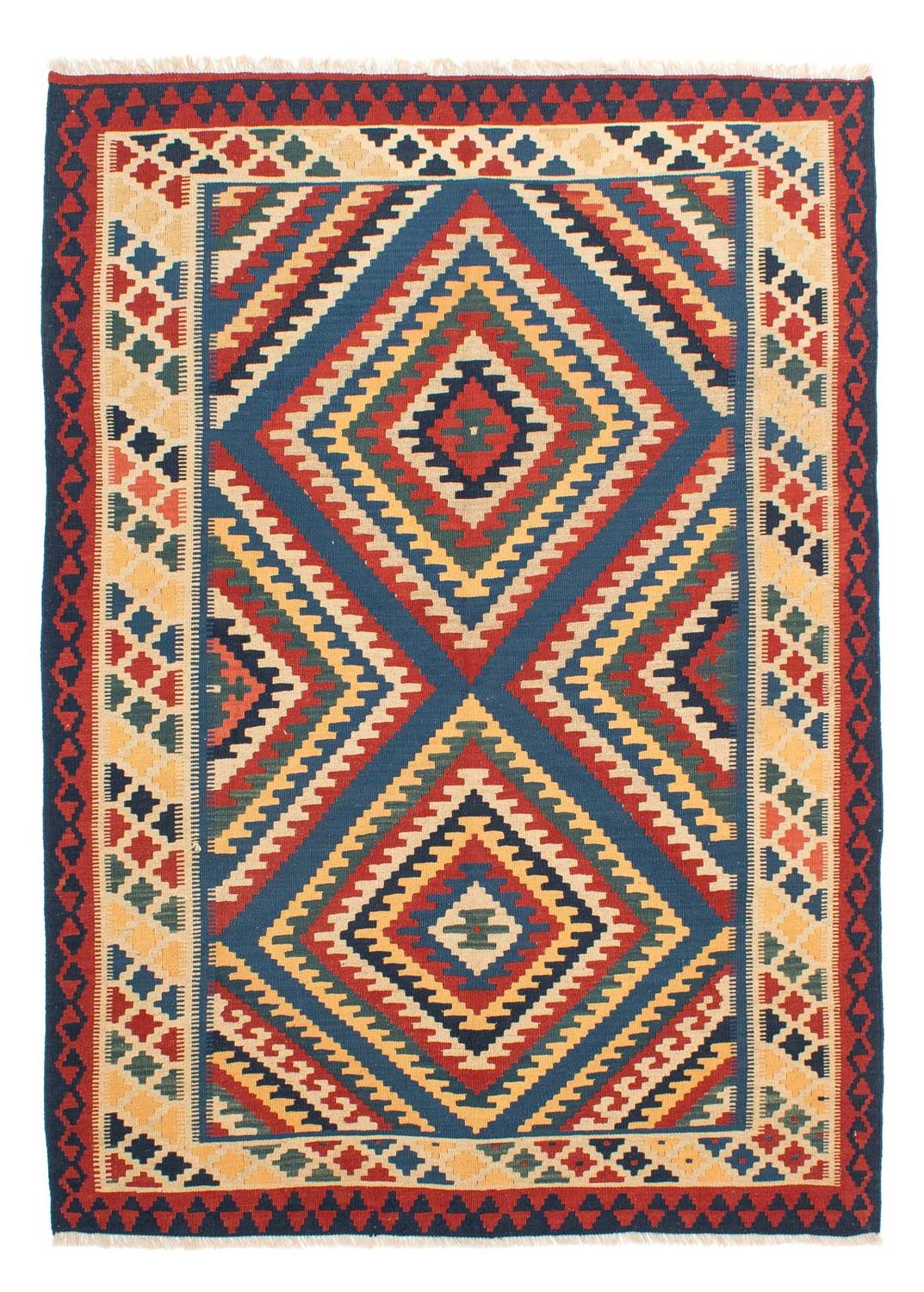 Kelim Carpet - orientalisk matta - 217 x 153 cm - flerfärgad