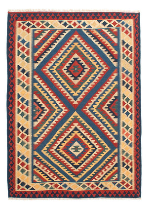 Kelim Carpet - orientalisk matta - 217 x 153 cm - flerfärgad