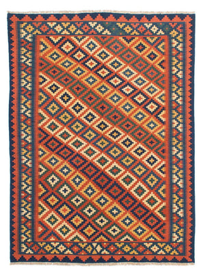 Kelim Carpet - orientalisk matta - 202 x 153 cm - flerfärgad