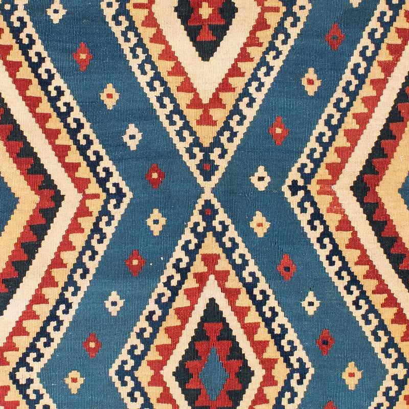 Kelim Carpet - orientalisk matta - 193 x 152 cm - blå
