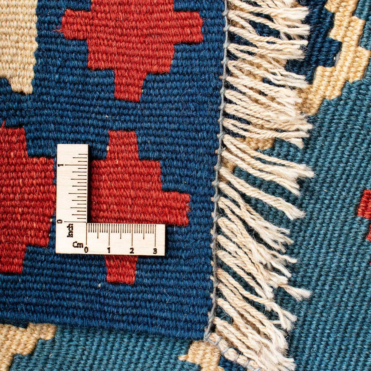 Kelim Carpet - orientalisk matta - 193 x 152 cm - blå