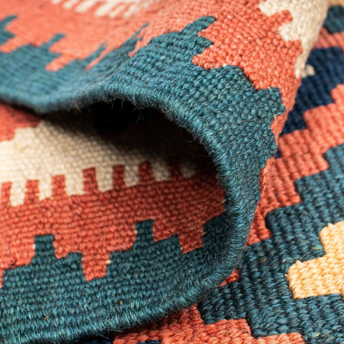 Kelim Carpet - orientalisk matta - 191 x 153 cm - beige