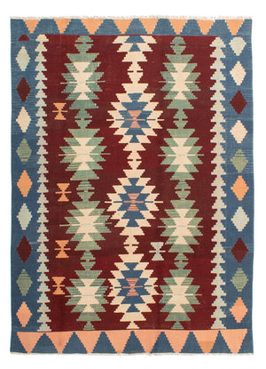 Kelim Carpet - orientalisk matta - 265 x 190 cm - mörkröd