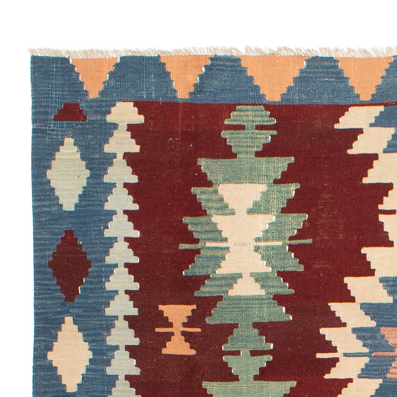 Kelim Carpet - orientalisk matta - 265 x 190 cm - mörkröd