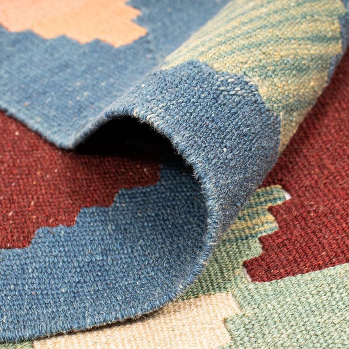 Kelim Carpet - orientalisk matta - 265 x 190 cm - mörkröd