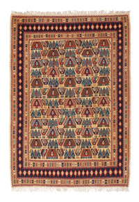 Kelim Carpet - orientalisk matta - 158 x 108 cm - ljusbrun
