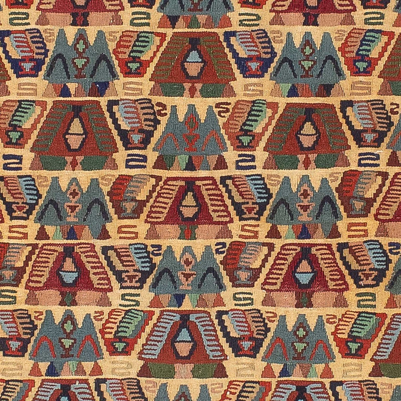 Kelim Carpet - orientalisk matta - 158 x 108 cm - ljusbrun