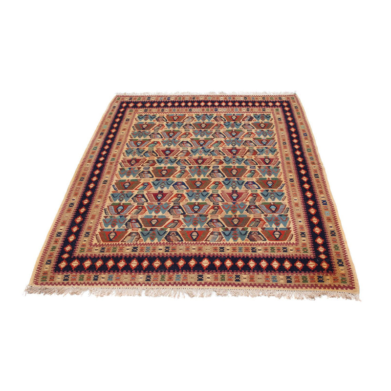 Kelim Carpet - orientalisk matta - 158 x 108 cm - ljusbrun