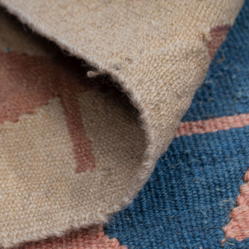 Kelim Carpet - orientalisk matta - 160 x 115 cm - blå