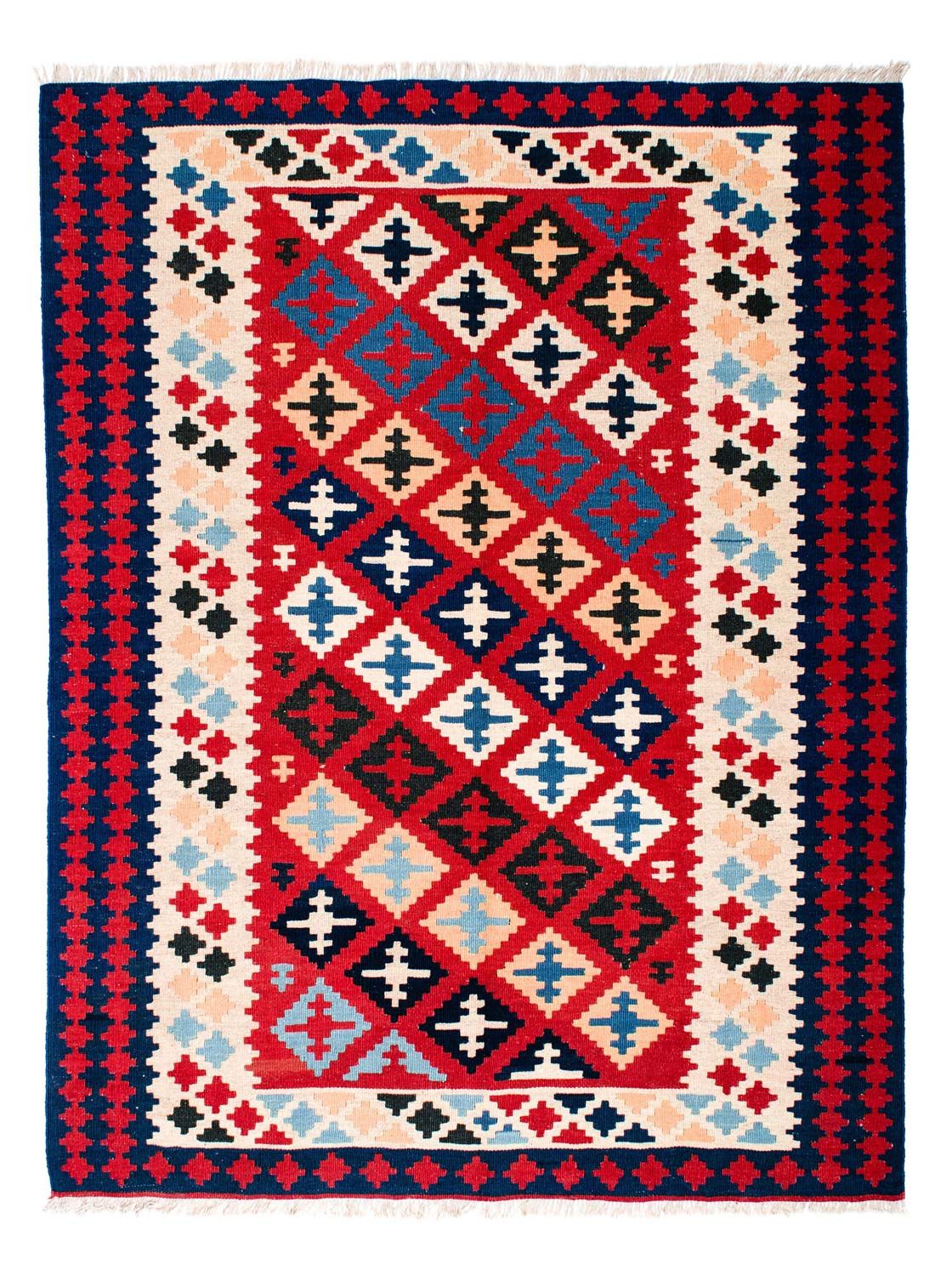 Kelim Carpet - orientalisk matta - 202 x 153 cm - röd