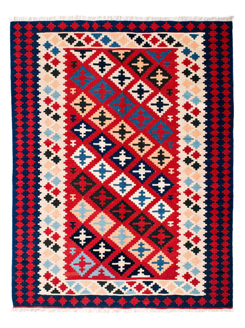 Kelim Carpet - orientalisk matta - 202 x 153 cm - röd