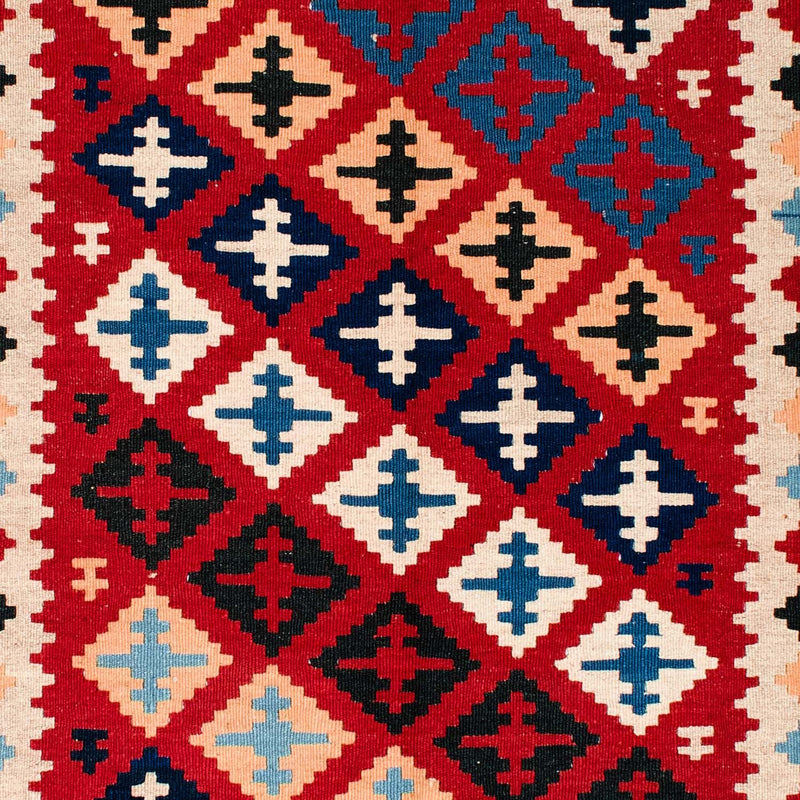 Kelim Carpet - orientalisk matta - 202 x 153 cm - röd