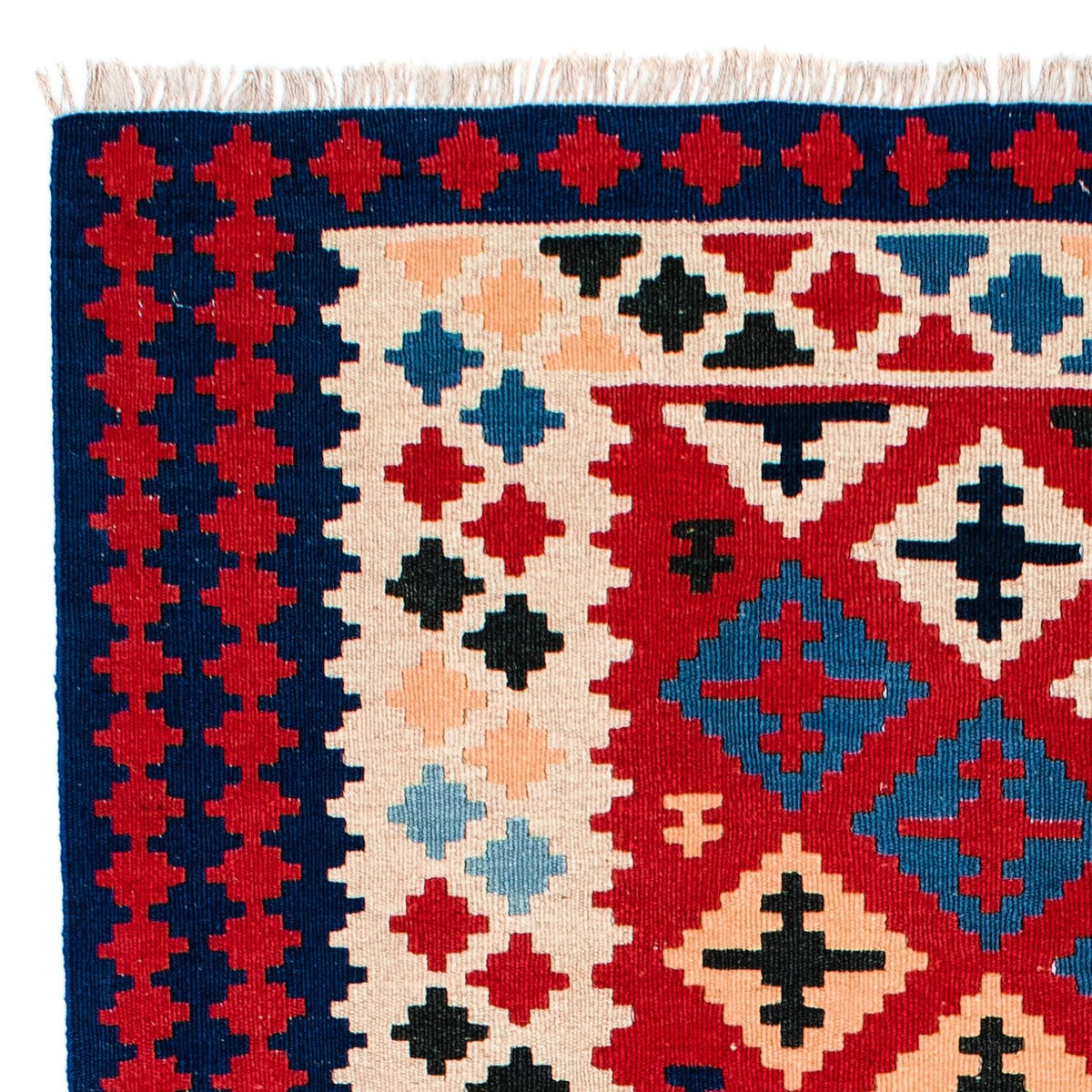 Kelim Carpet - orientalisk matta - 202 x 153 cm - röd