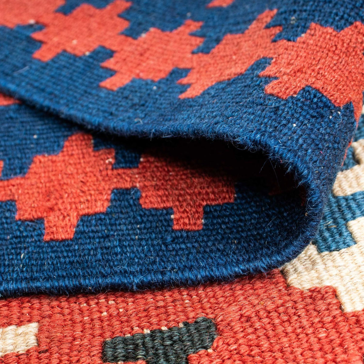 Kelim Carpet - orientalisk matta - 202 x 153 cm - röd