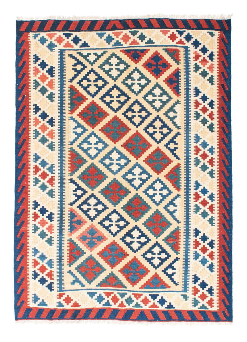 Kelim Carpet - orientalisk matta - 195 x 152 cm - beige