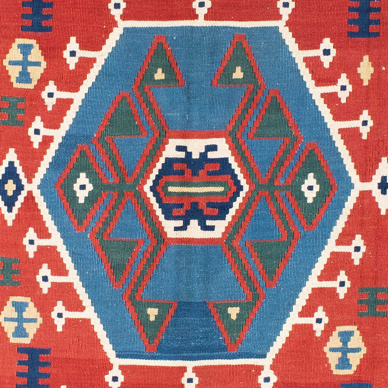 Kelim Carpet - orientalisk matta - 208 x 160 cm - röd