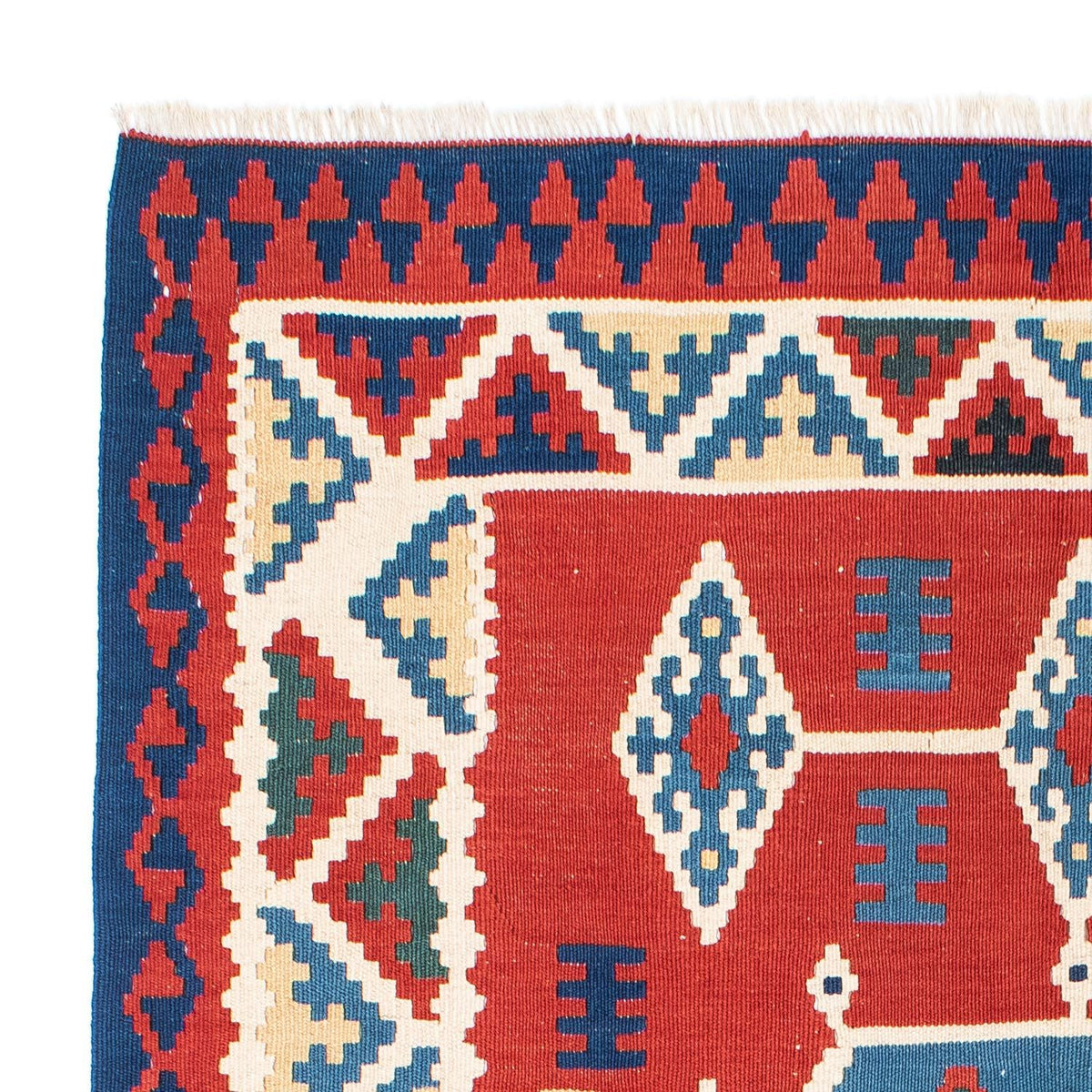 Kelim Carpet - orientalisk matta - 208 x 160 cm - röd