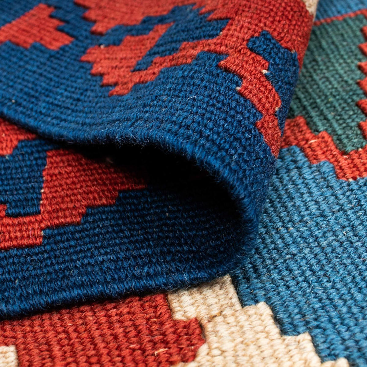 Kelim Carpet - orientalisk matta - 208 x 160 cm - röd