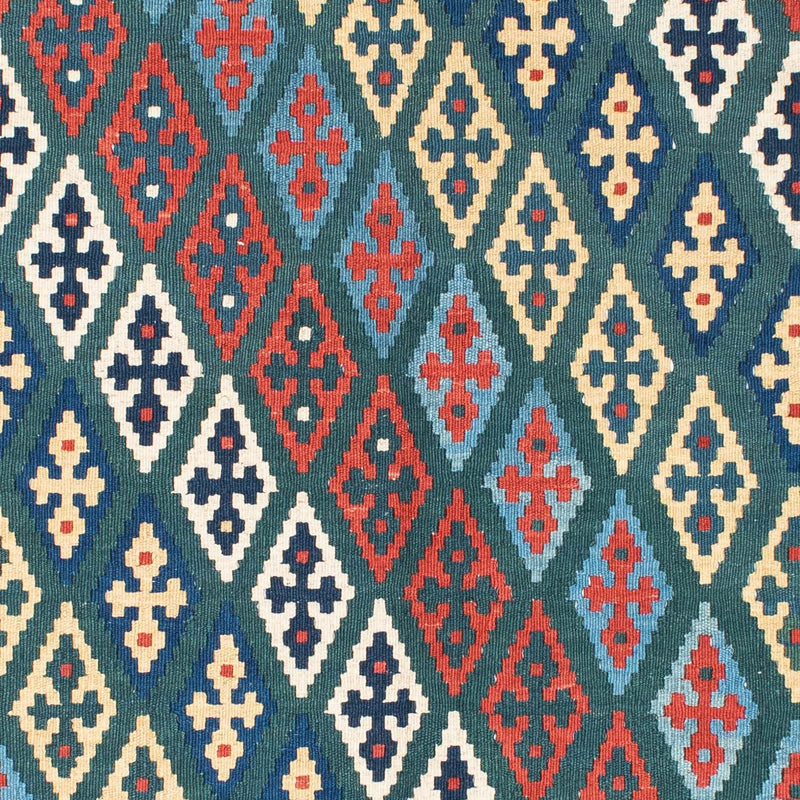 Kelim Carpet - orientalisk matta - 193 x 131 cm - blå